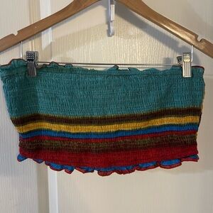 Cider Colorful Striped Tube Top
